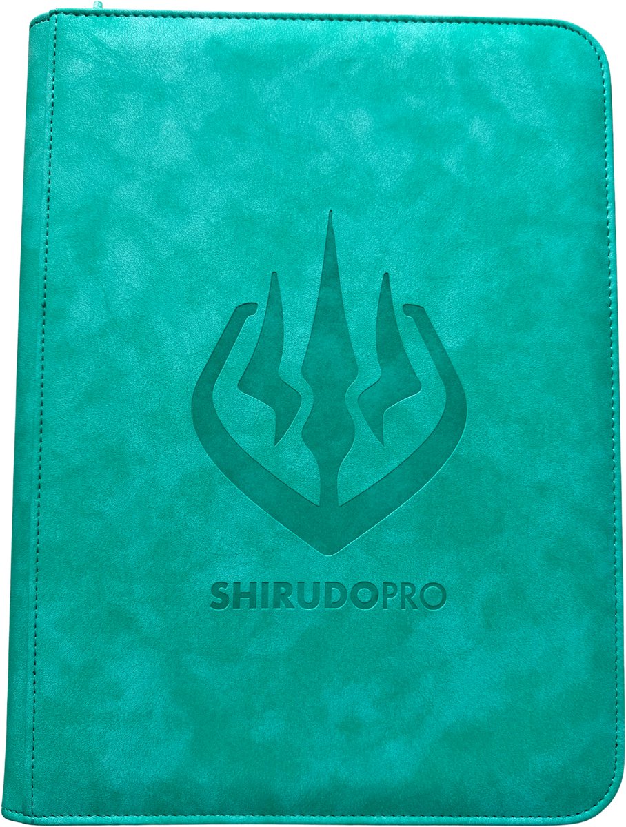 ShirudoPro Zip Binder 360 cards - Turquoise / Tradingcard binder / binder map geschikt voor trading cards o.a. geschikt voor Pokémon kaarten / Trading kaarten verzamelmap met rits sluiting / Geschikt voor 360 kaarten