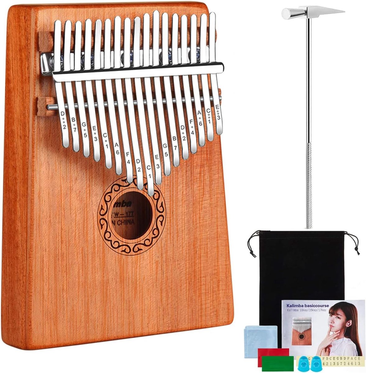 Kalimba Duimpiano met Beschermhoes - Melodieus Finger Instrument - Draagbaar Muziekinstrument voor Ontspanning en Plezier - Verstelbare Vibratieplaat - Compact en Draagbaar Design - Ideaal voor Beginners en Gevorderden