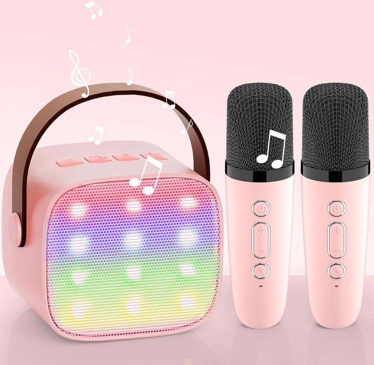 Karaoke Set Voor Volwassenen - Karaoke Microfoon Kinderen - Karaoke Microfoon Bluetooth - Karaoke-systeem met Bluetooth - Draadloze Karaoke-machine voor Volwassenen - Inclusief Microfoon - Krachtig Geluid