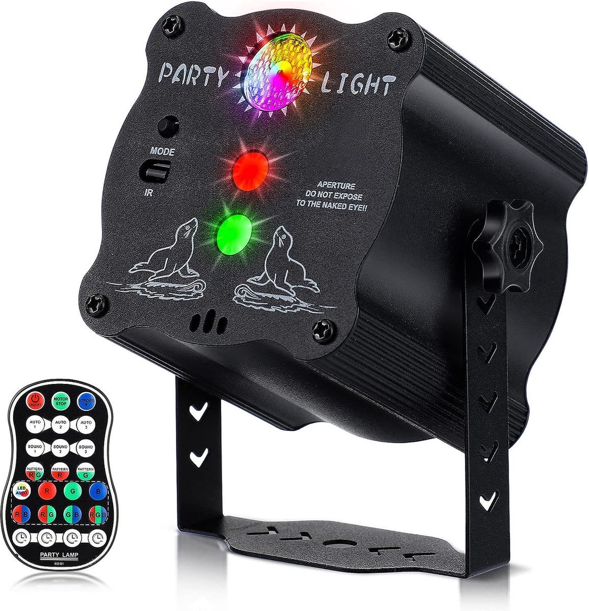 LED Podiumlampen met Afstandsbediening - Geluidsresponsief - Instelbare Snelheid - Ideaal voor Feesten en Evenementen - Geschikt voor Binnen en Buiten