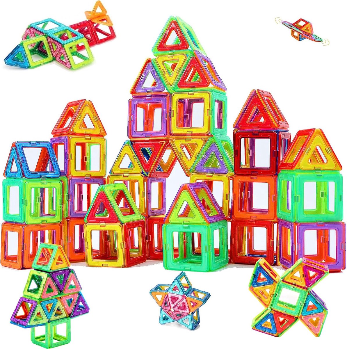 Magnetisch Constructiespeelgoed Set – 76-delige Magnetische Bouwstenen – Educatief Speelgoed – Creatieve Bouwblokken – Speelgoed Auto – Cadeau voor Kinderen – Montessori Speelgoed – Magneten Speelset
