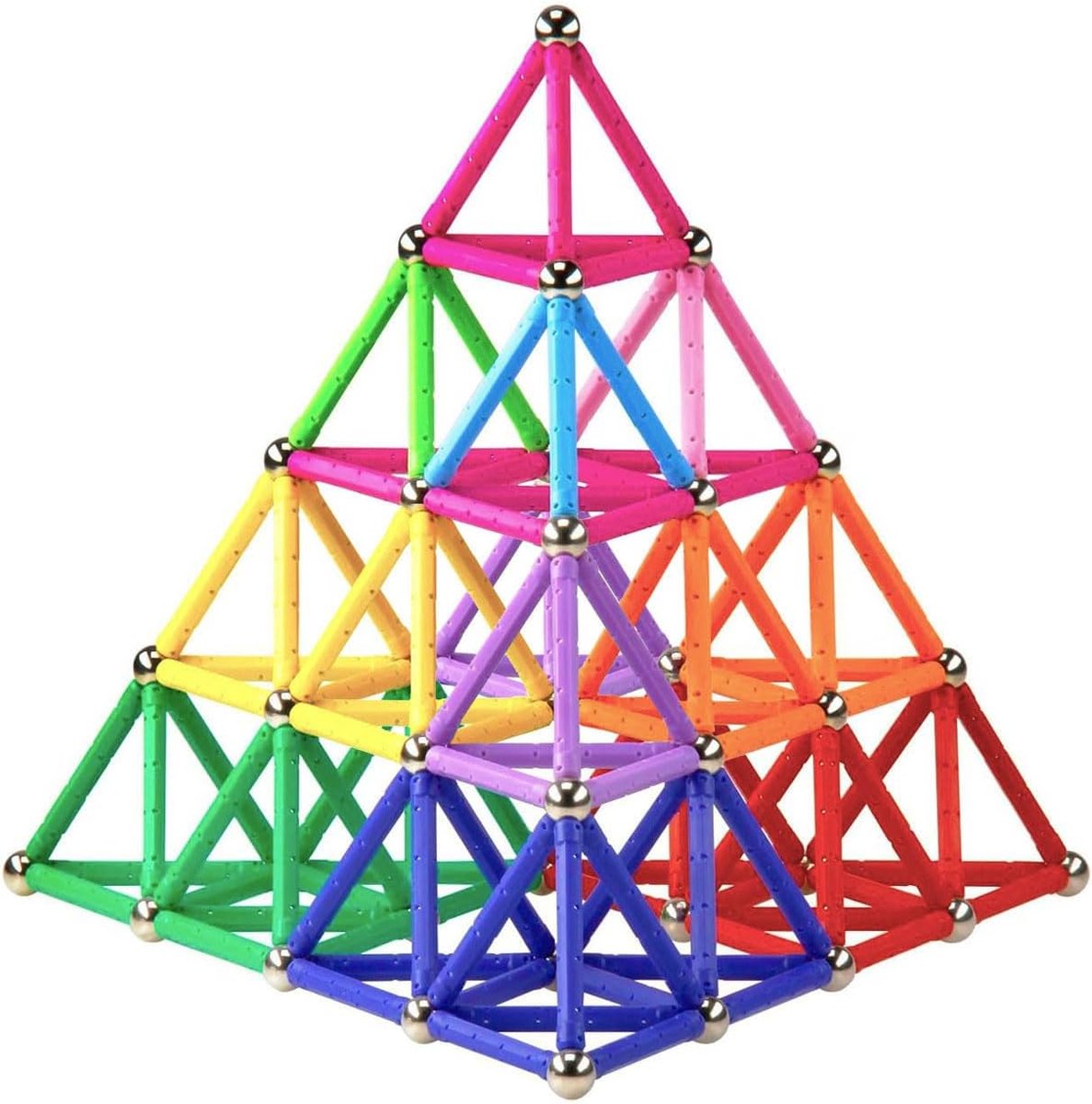 Magnetische Staven en Bouwblokken Set – 220-delig Educatief Magnetisch Speelgoed – 3D Puzzel Constructiespeelgoed – STEM Speelset – Magnetisch Stapelspeelgoed – Niet-giftig – Inclusief Opbergzak – Bouwspeelgoed vanaf 3 Jaar