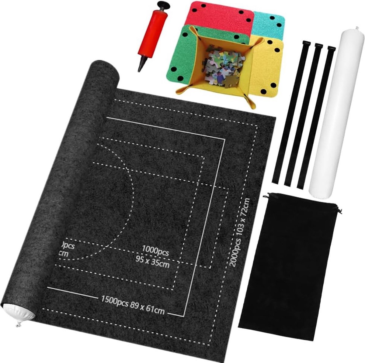 Puzzelmap - Puzzelmat Set voor Creatief Spel - Vilten Ondergrond - Professioneel Ontwerp - Puzzels en Meer!