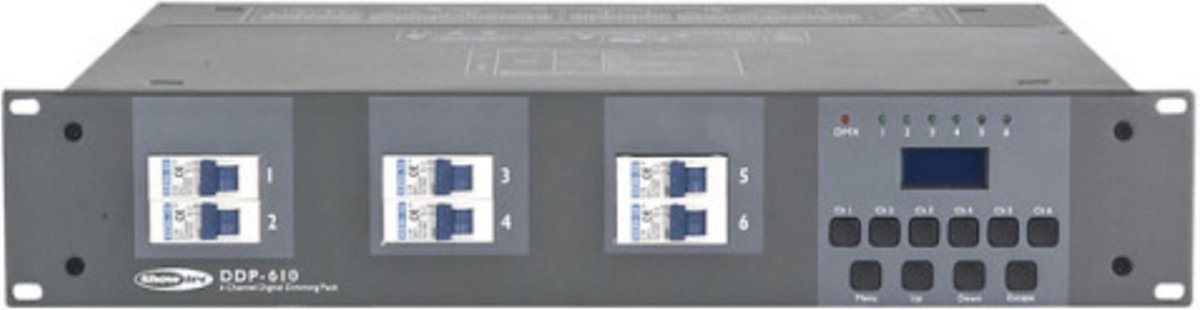 Showtec DDP-610M DigiDimPack Multipin - 6-Kanaals dimmer
