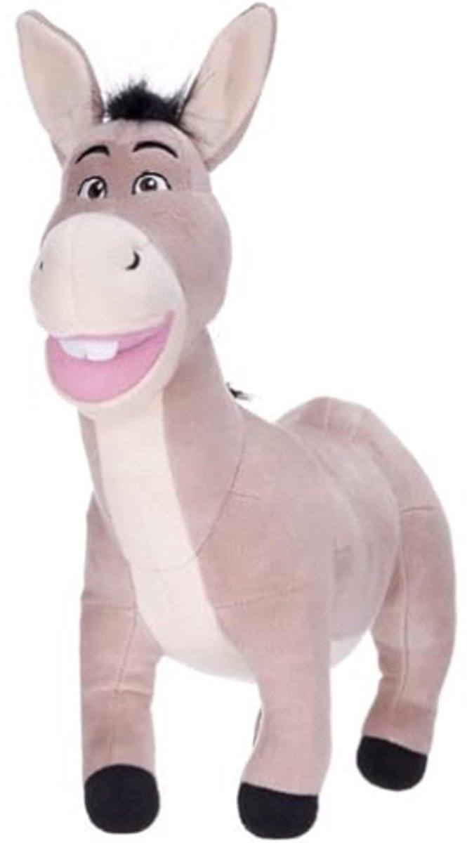 Ezel (Donkey) Shrek Pluche Knuffel 32 cm - Speelgoed knuffels voor kinderen jongens meisjes - Bekend van de film - Shrek, Fiona, Peperkoekmannetje, De Gelaarsde Kat