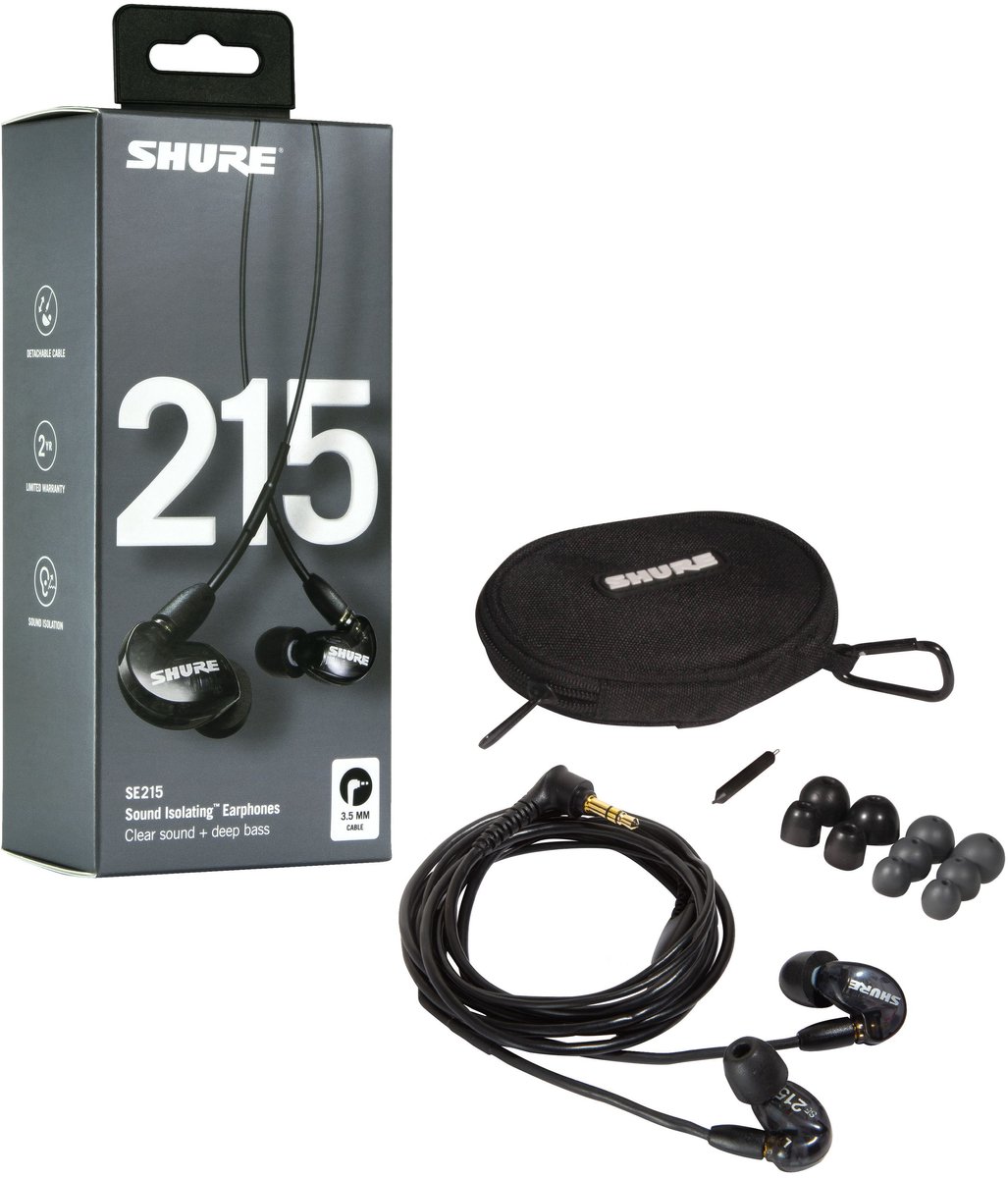 Shure SE215-K - InEar hoofdtelefoon