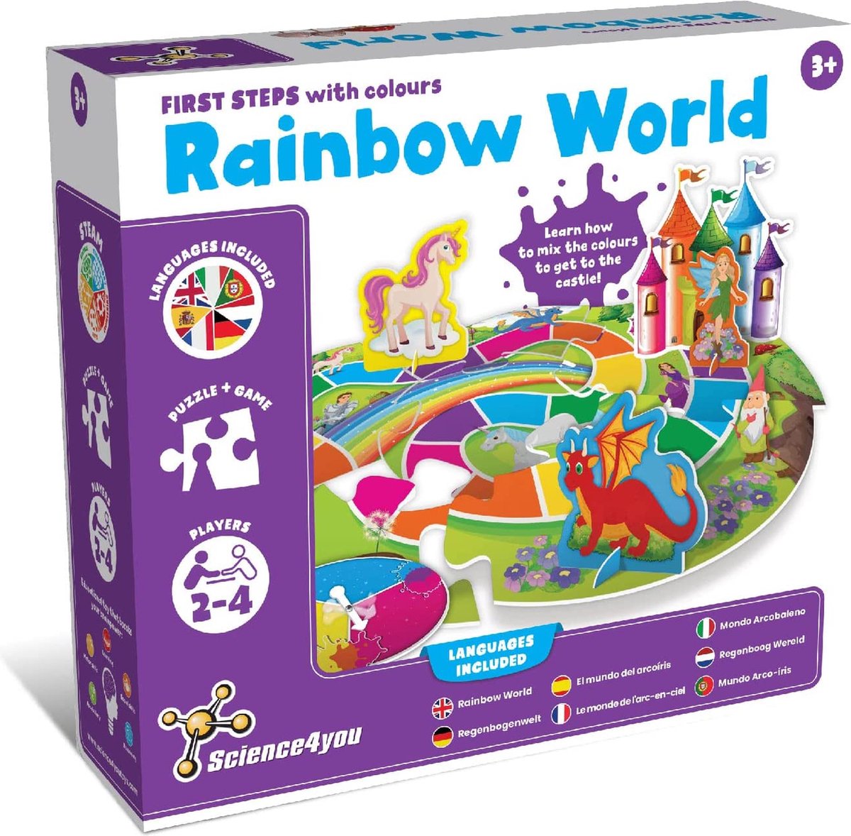 First Steps with Colors Rainbow World - Puzzle for Kids - Puzzle voor kinderen - speel voor kinderen - cadeau idee - verjaardagscadeau
