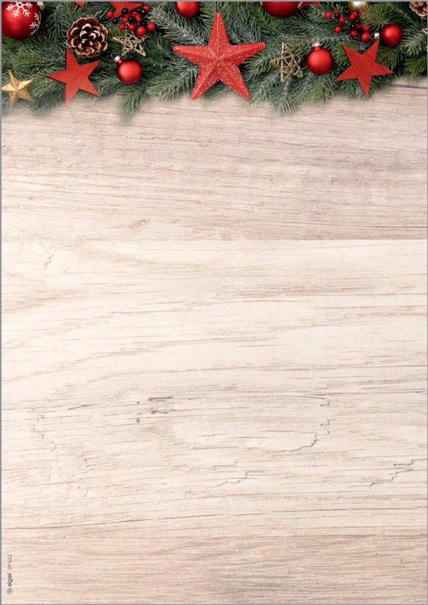 Motief kerstpapier Chaletstijl, A4, 90 g/m²