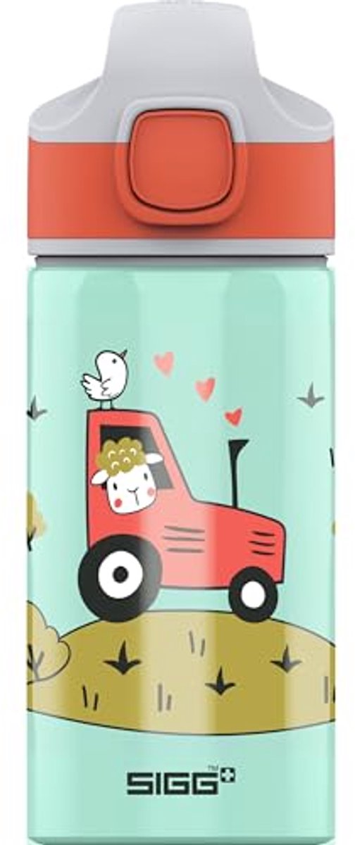 SIGG drinkfles tractor aluminium 0,4l voor kinderen - lekvrij en lichtgewicht.