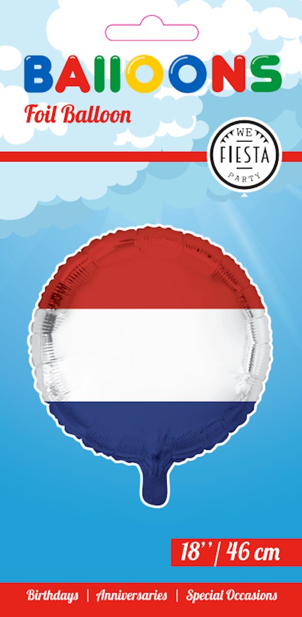 3x Folieballon Nederland 18