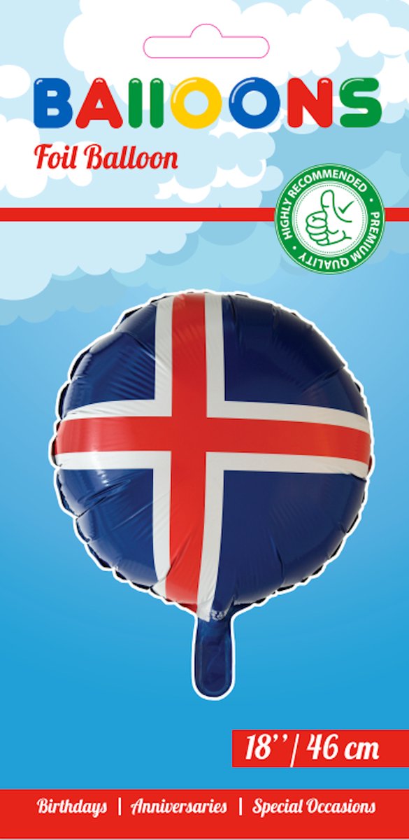 Folieballon IJsland 18