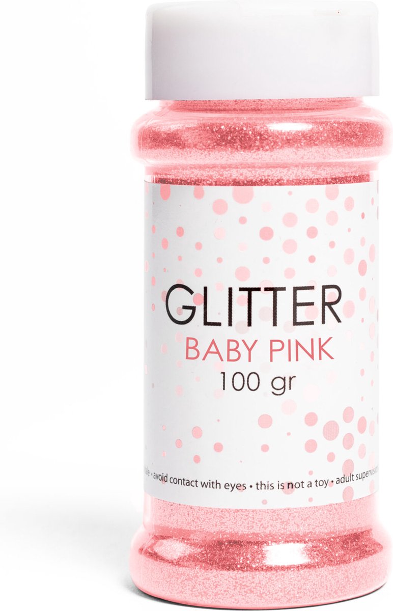 Glitter Baby Roze 100 gram - Knutselen Glitters