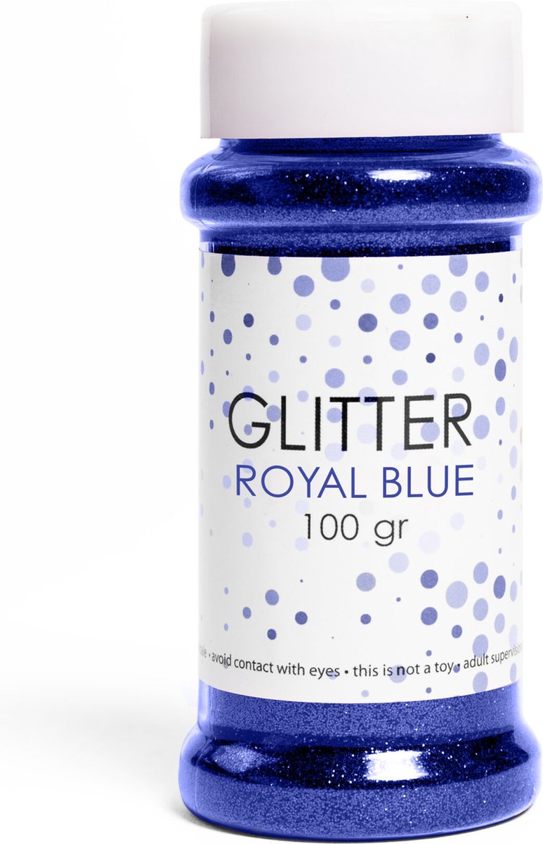 Glitter Blauw 100 gram - Knutselen Glitters
