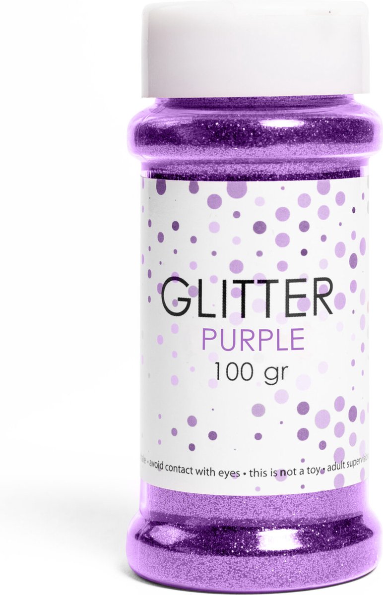 Glitter Paars 100 gram - Knutselen Glitters