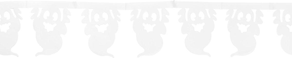 Papieren slinger Geesten Wit 6m - Halloween Geest Eng Scary
