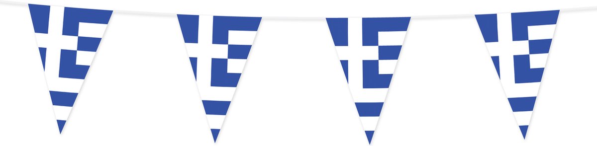 Vlaggenlijn Griekenland 10 Meter - Voetbal EK WK Landen Feest Versiering Decoratie