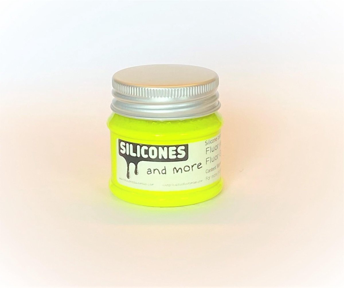 Siliconen kleurstof - Kleur: Geel FLUOR, verpakking: 500 Gr.