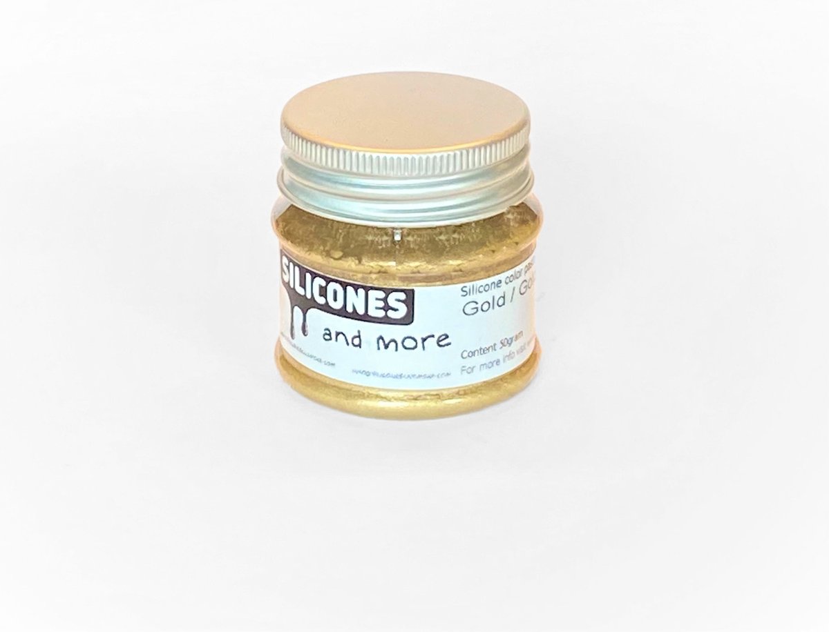 Siliconen kleurstof - Kleur: Goud FDA, verpakking: 50 Gr.