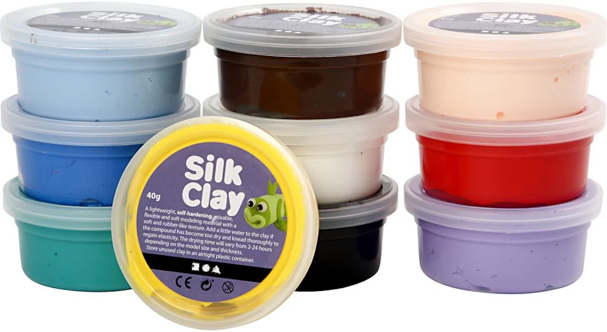 Silk Clay - Klei - Basisset 2 - 10 Kleuren