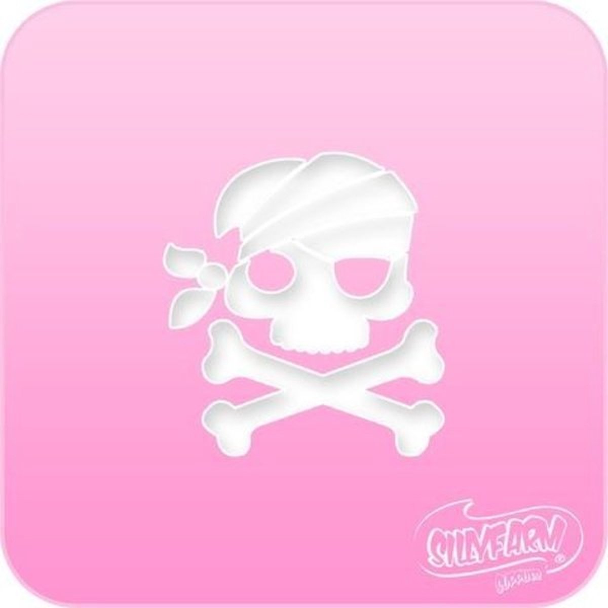 Schminksjabloon Sillyfarm Piraat Skull N Bones