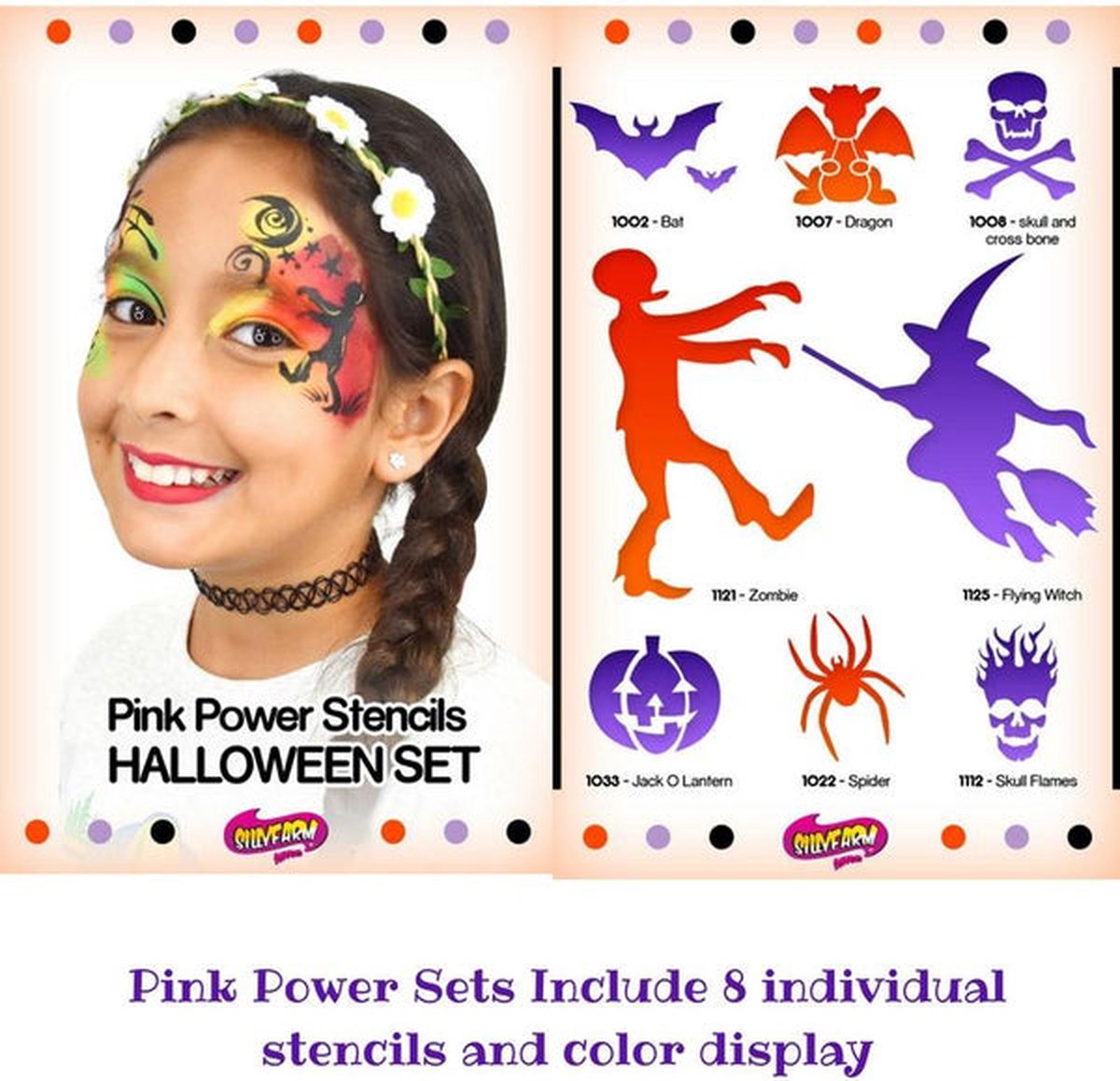 Sillyfarm Halloween Schmink Sjablonen Set