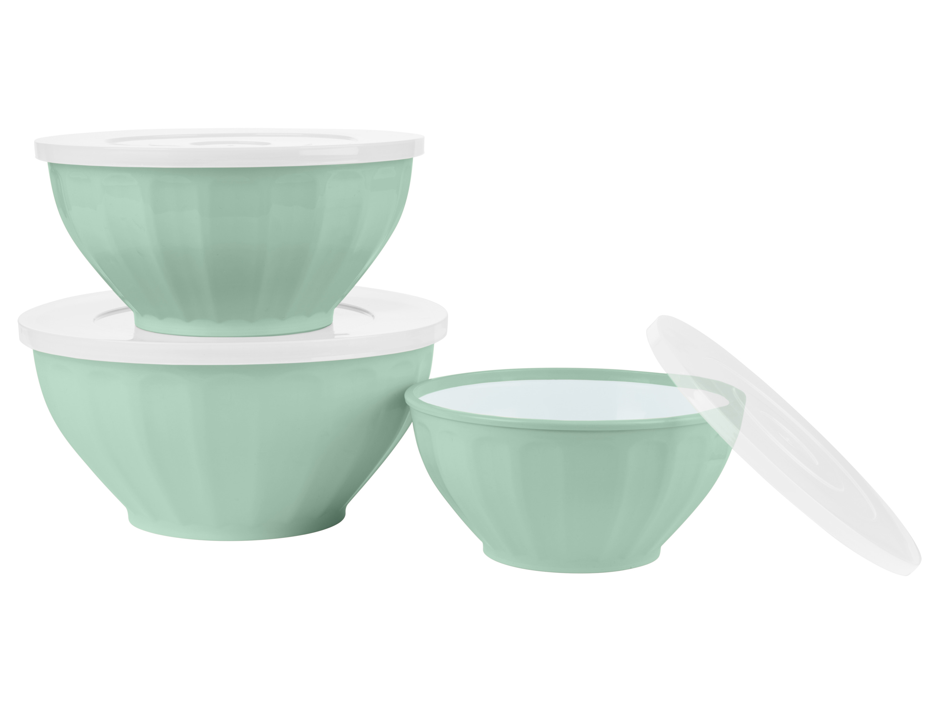 SILVERCREST Kommen set met deksel (Mint)