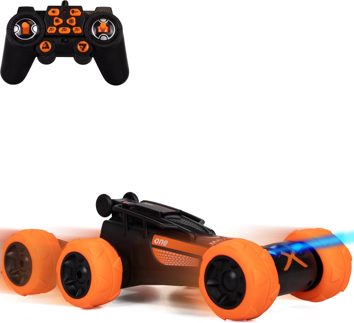 Bestuurbare Auto met 6 Wielen - Stunt - RC Drift Auto Met Licht- én Geluidseffecten - RC Car - Silvergear