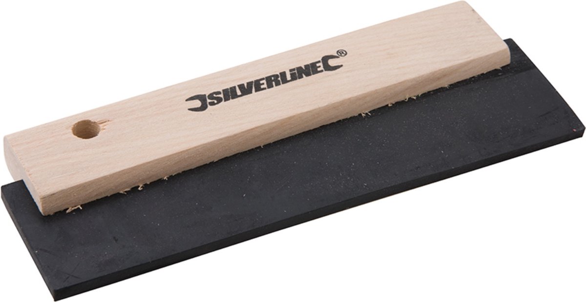 Silverline Flexibel voegrubber - 200 mm - zwart - comfortabel handvat