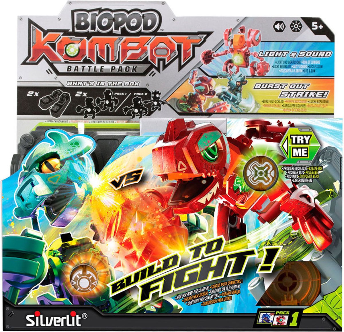 Biopod Kombat Battle pack rood en blauw - Duo Set