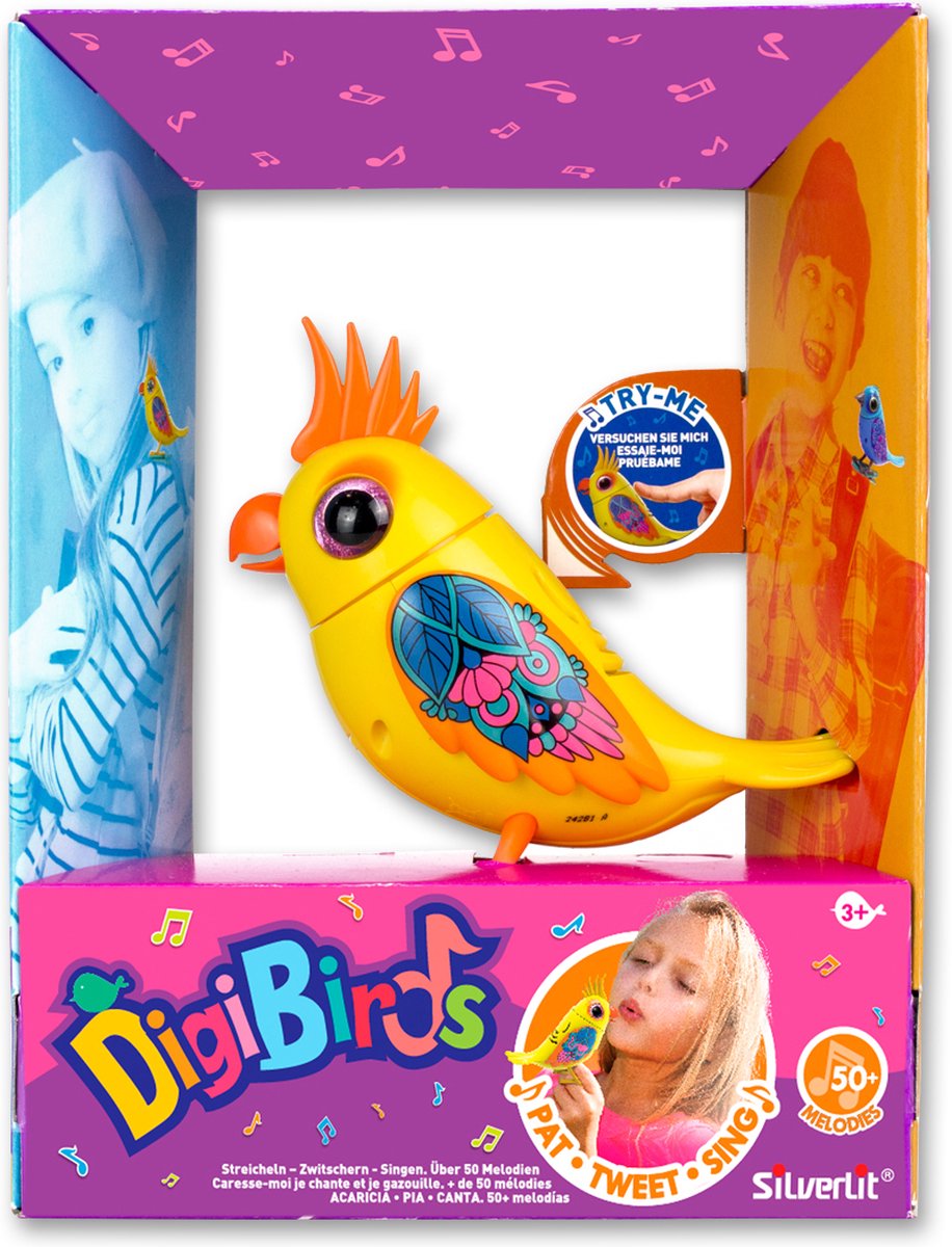 Silverlit DigiBirds Single Cockatoo - Interactief vogeltje