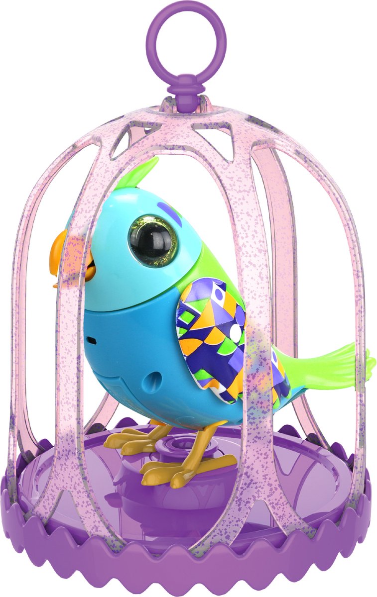 Silverlit Digibirds Hooded Parrot - Interactief vogeltje in Kooi