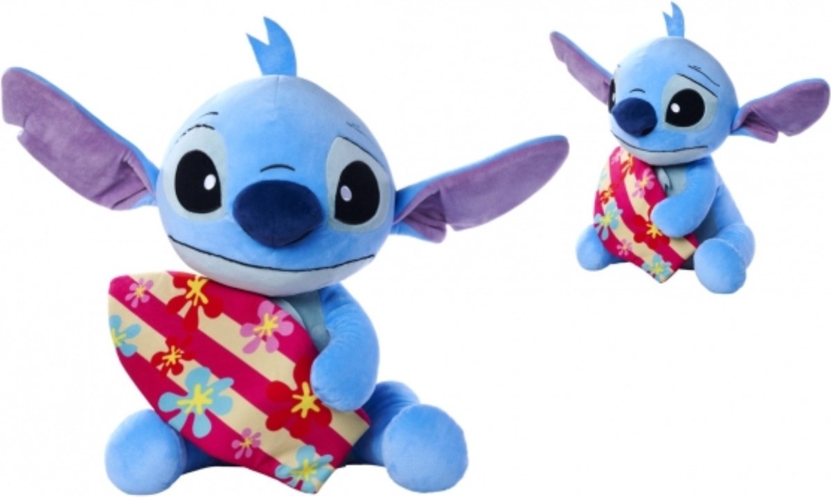 Pluche Disney - Stitch met surfplank (50cm)
