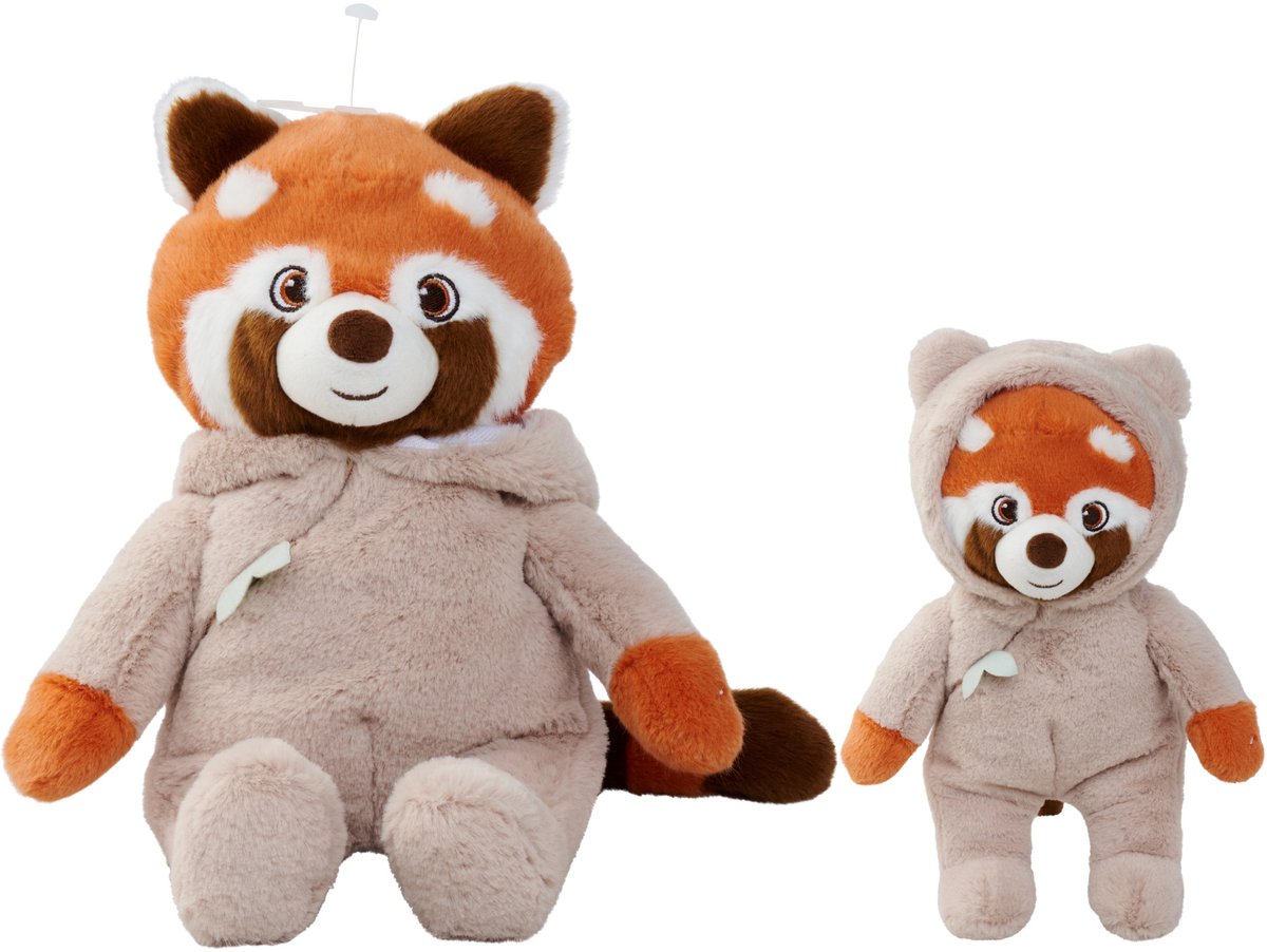 Simba Toys Plush - Knuffel rode panda zittend - 21cm - beige