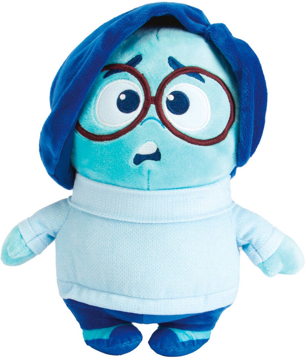 Disney Pixar Inside Out Sadness Zachte Pluche Knuffel 25 cm - Blauw