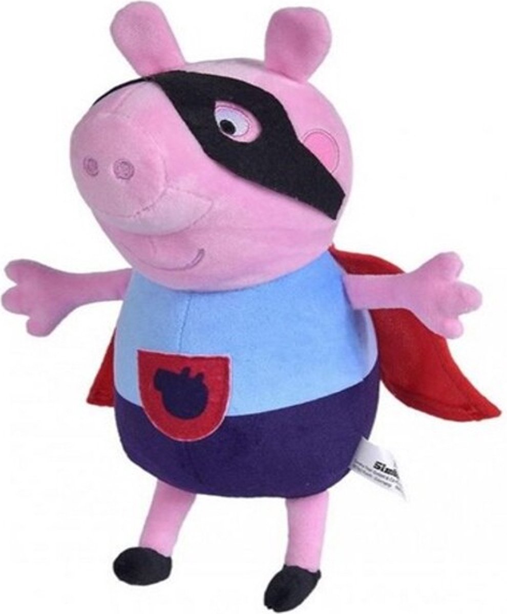 Peppa Pig Super George - Knuffel - 25 cm - Pluche