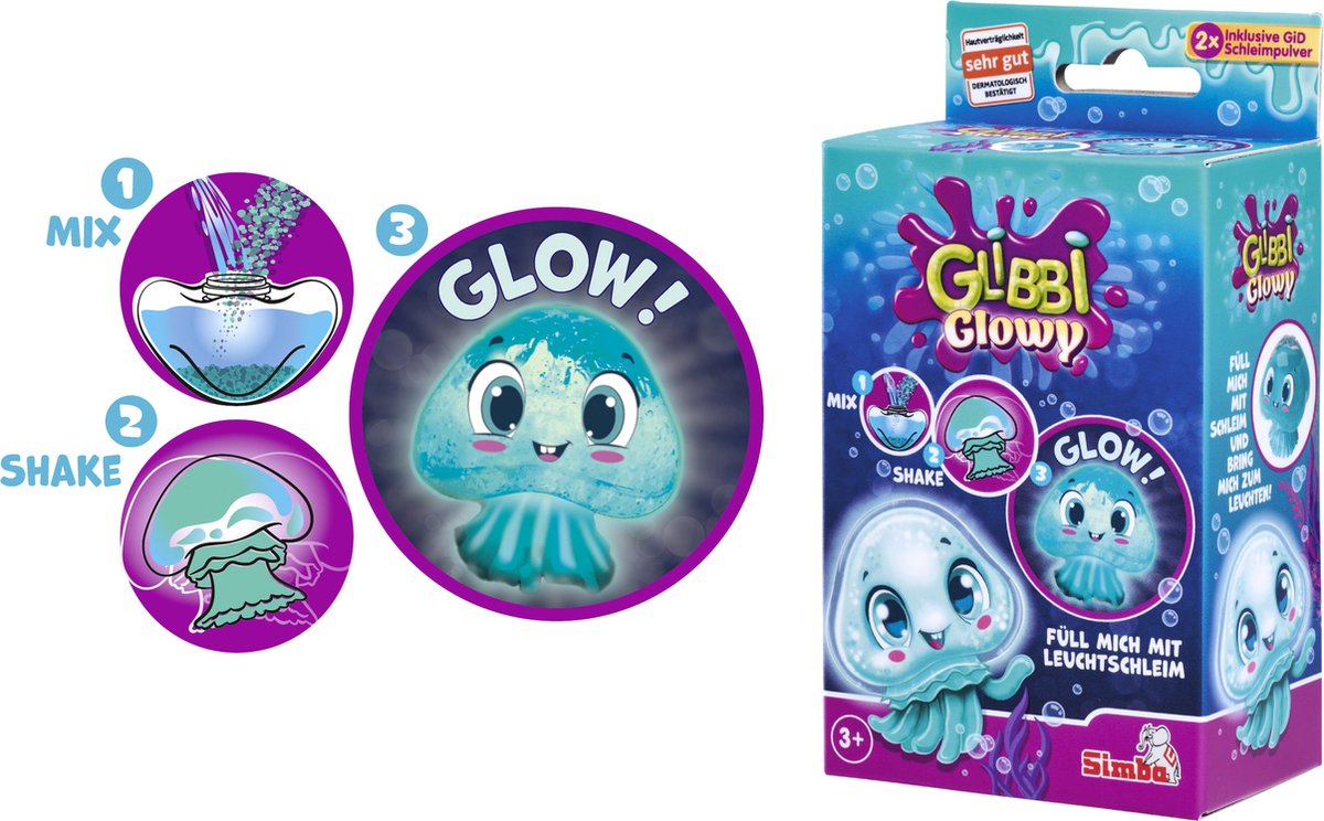 Simba - Glibbi Glowy - Jellyfish - Slijm - Licht op in het donker