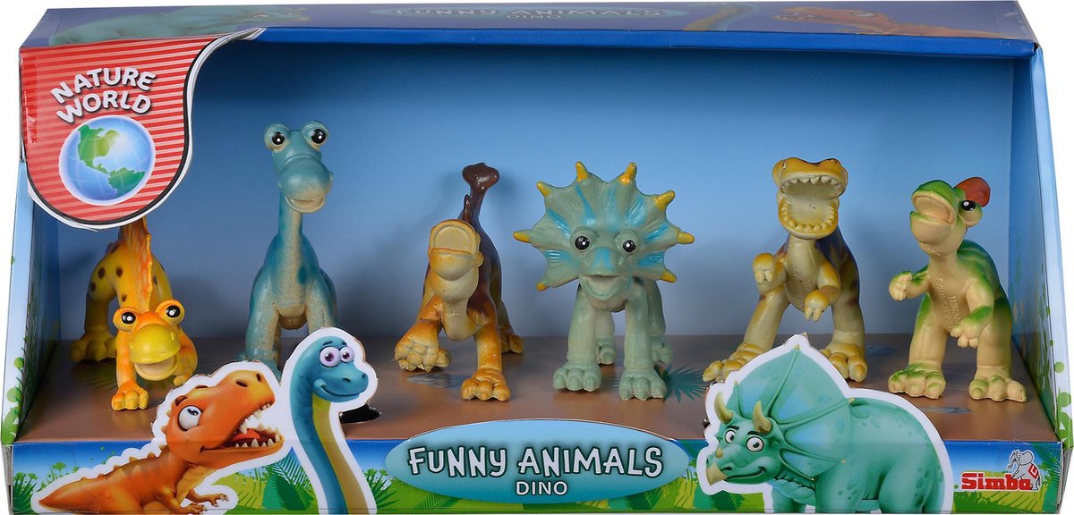 Simba Funny Dieren - Dinosaurus - 9 tot 11 cm - Speelfiguren