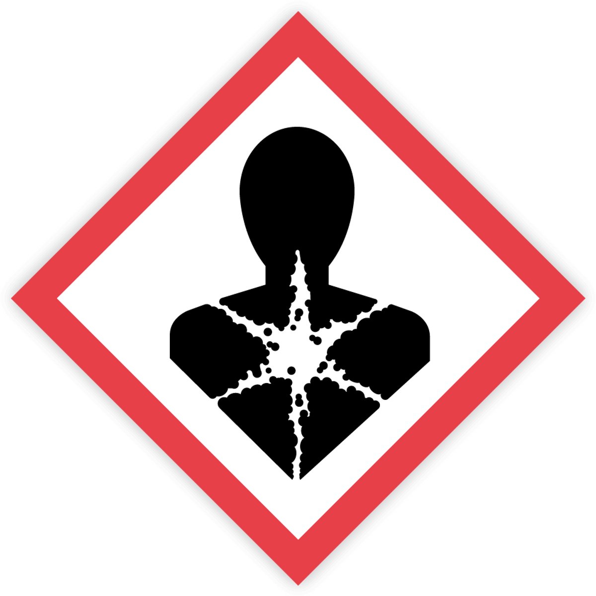 Simbol® - Gevaarsetiketten GHS 08 Gezondheidsgevaarlijk - Health Damage - Formaat 25 x 25 cm