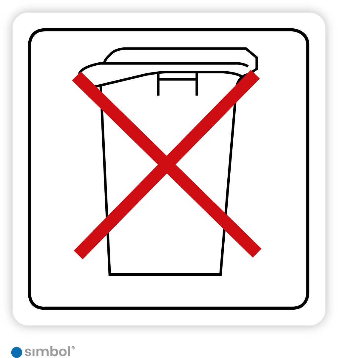 Simbol® - Stickers Klein Chemisch Afval (KCA) - Formaat 30 x 30 cm.