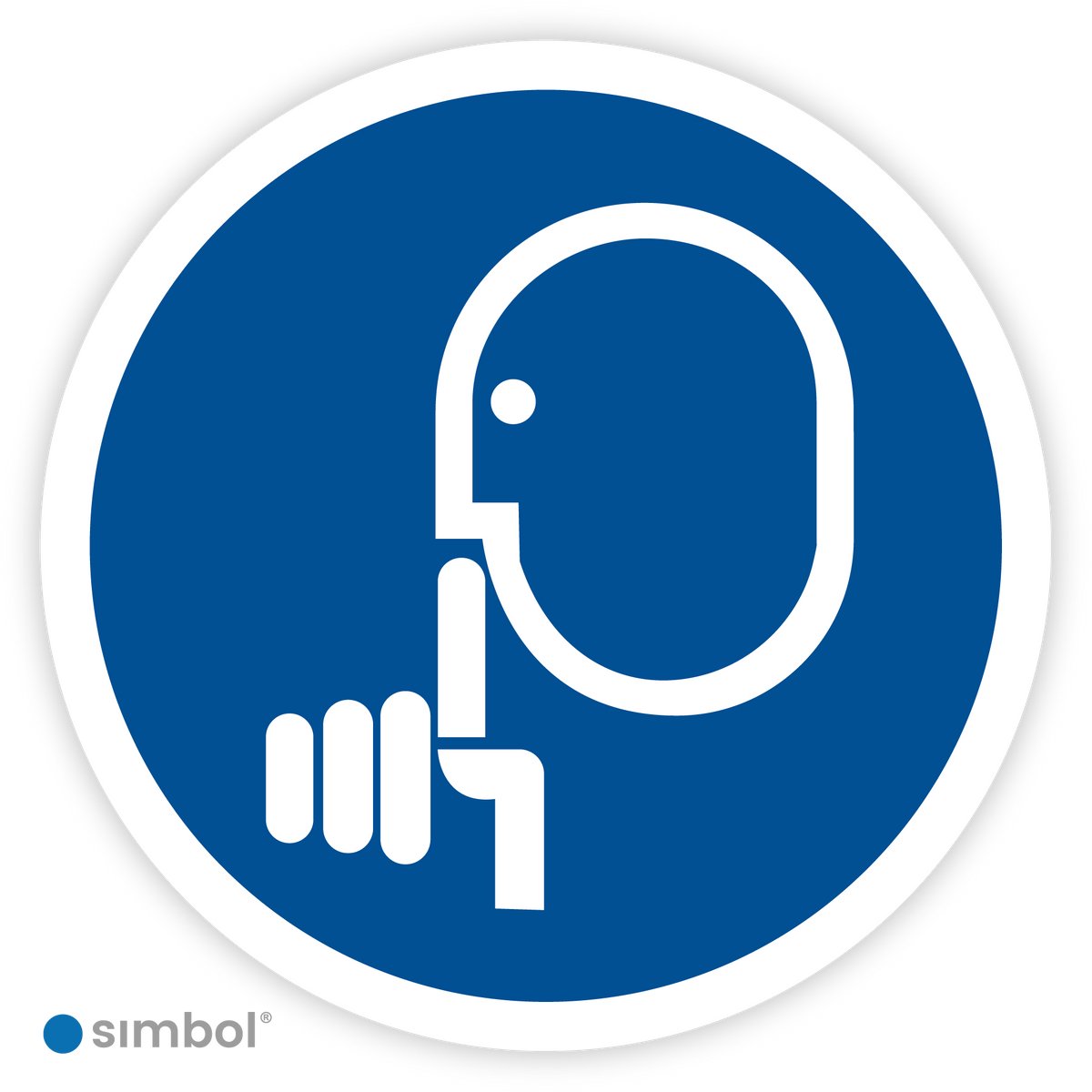 Simbol® - Stickers Stilte graag - Formaat ø 5 cm.