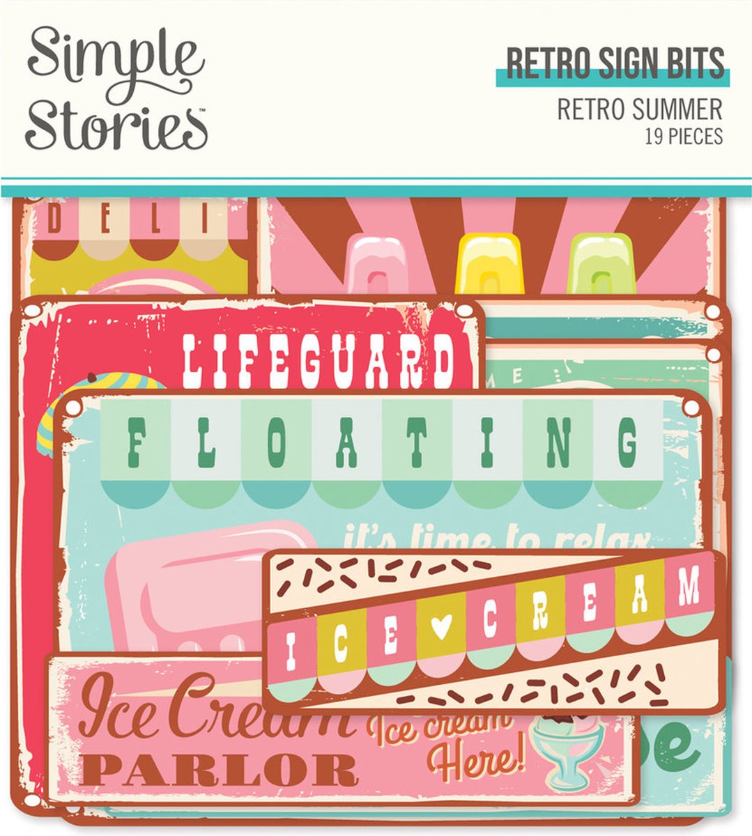 Simple Stories - Retro Summer Retro Sign Bits (20019)
