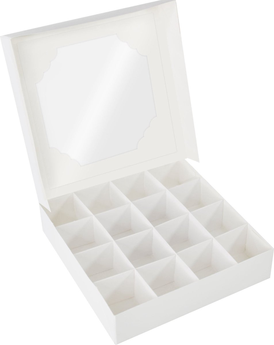 Simply Making Truffel Traktatie Doosje & Inzetstukken pk/5 - 16 vakjes