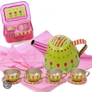 Simply for kids Metalen theeservies in koffertje