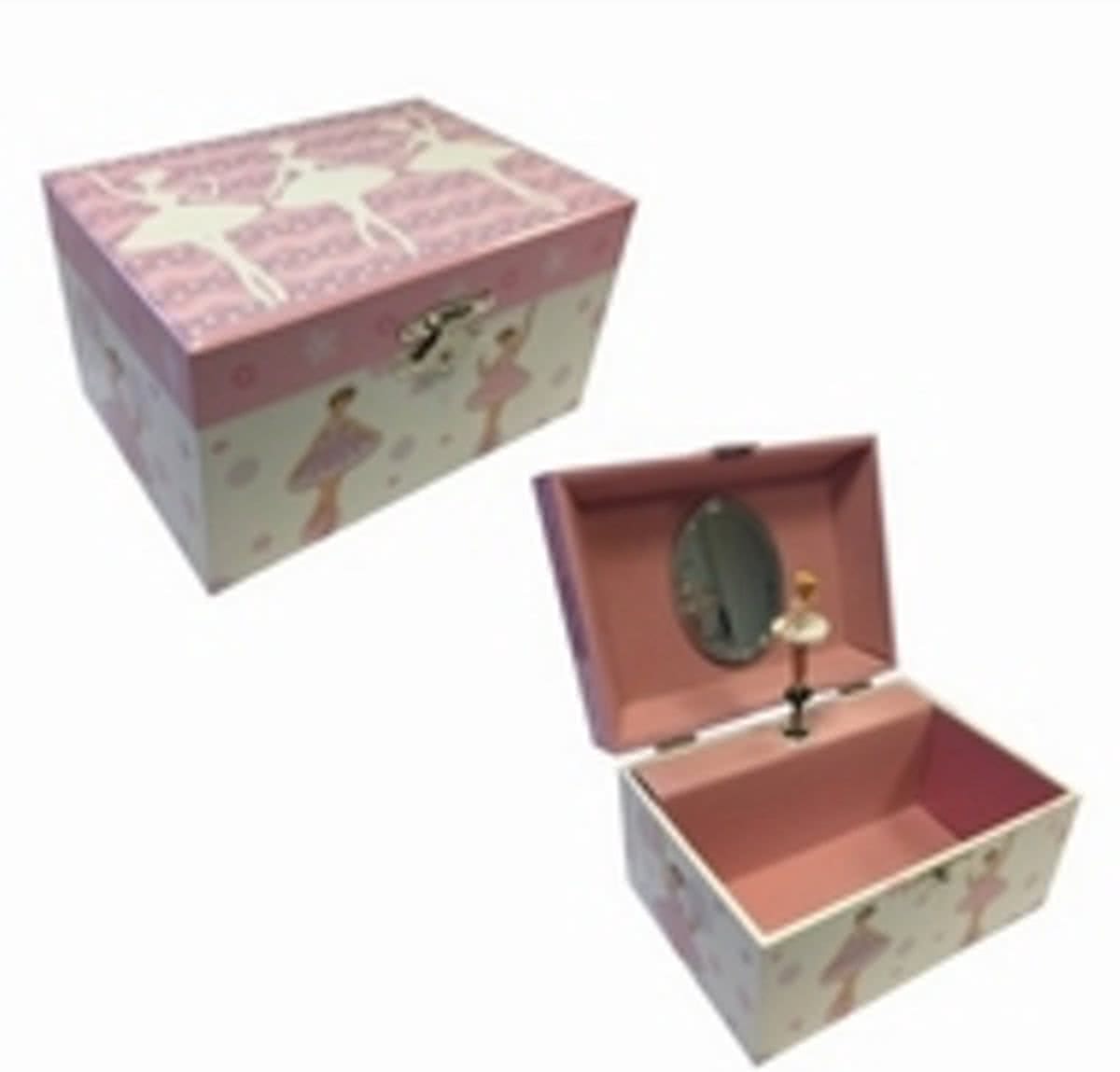 Muziekdoos ballerina wit