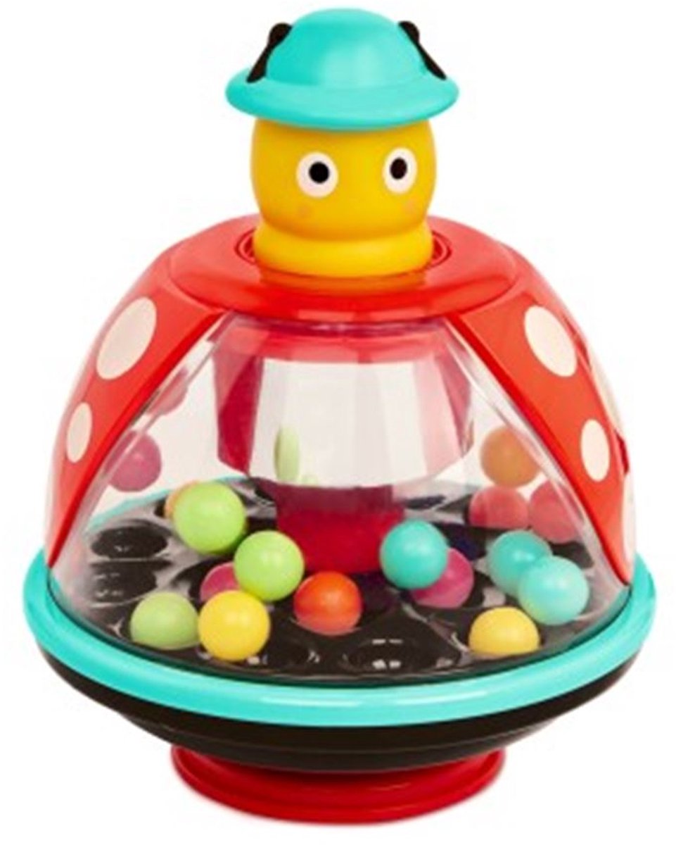 Simply bromtol speelgoed lieveheersbeestje - kleurrijke draaitol voor kinderen.