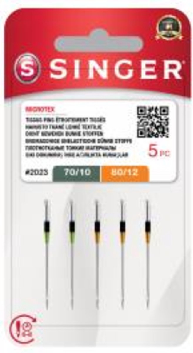 Singer Microtex MIX 70 / 80 (5 stuks) Naalden