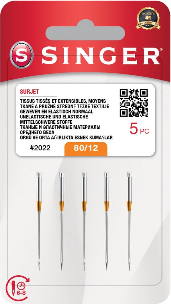 Singer Overlock 2022 80 (5 stuks) Naalden