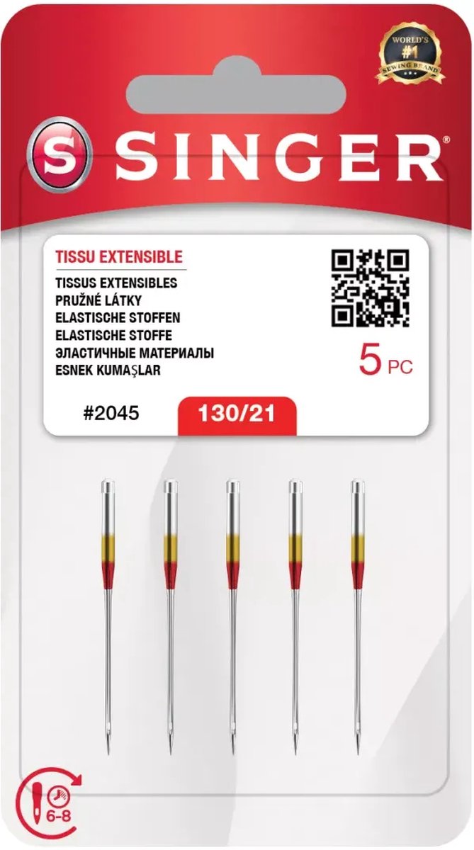 Singer Stretch 2045 130 Naalden (5 stuks )