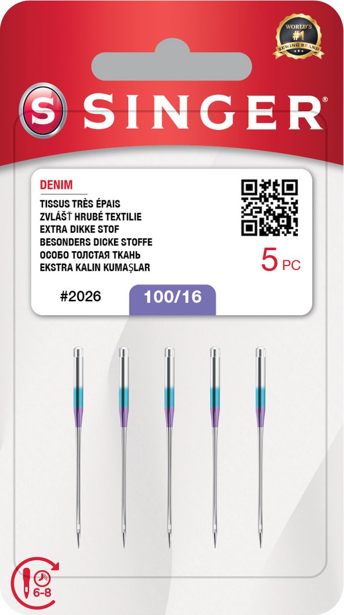 Singer denim naalden dikte 100 2026