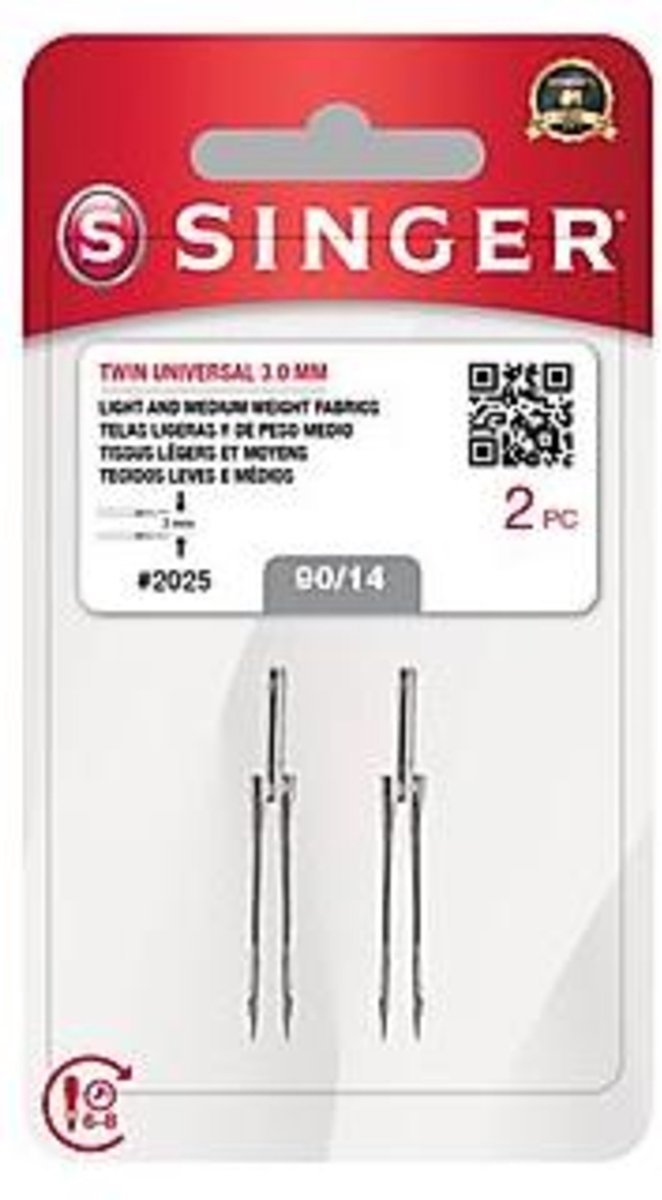 Singer tweeling naalden dikte 90 3mm 2025